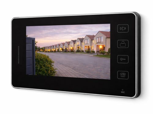 Intelligens otthoni video kaputelefon vezetékes fekete