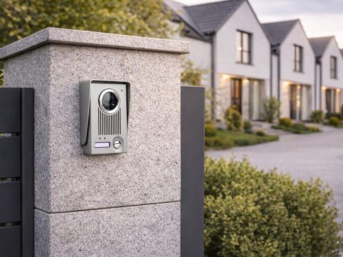 Intelligens otthoni video kaputelefon vezetékes fehér