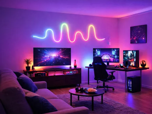 10 m-es rgb neon led-szalag, bluetooth, alkalmazás, távirányító, vízálló, rugalmas