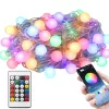 SZÍNES USB RGB LED-LÁMPÁK, ALKALMAZÁS, TÁVIRÁNYÍTÓ, ÜNNEPI DÍSZGÖMBÖK