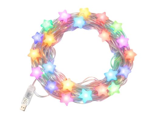 LED-csillagok USB RGB alkalmazás távirányítóval színes dekorációs ünnepi