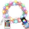 LED-csillagok USB RGB alkalmazás távirányítóval színes dekorációs ünnepi