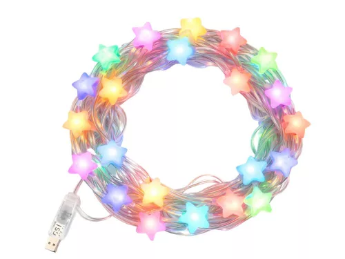 LED-csillagok USB RGB alkalmazás távirányítóval színes dekorációs ünnepi