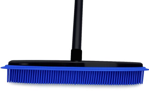 Gumi-szilikon seprű fém nyéllel, 120 cm kék