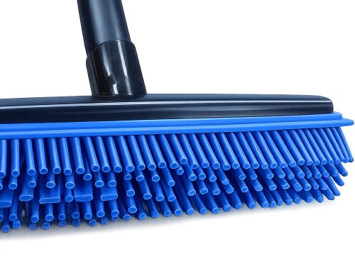 Gumi-szilikon seprű fém nyéllel, 120 cm kék
