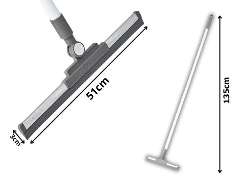 Vízlehúzó padlóhoz, ablakokhoz, üvegekhez, tükrökhöz, seprű, lapát szürke