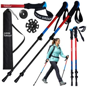   VERK GROUP NORDIC WALKING ÉS TREKKING TÚRABOT, VÉGEK, HÁLÓ 2db piros