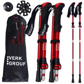 NORDIC WALKING TÚRABOT KÉSZLET TOKKAL 2db piros
