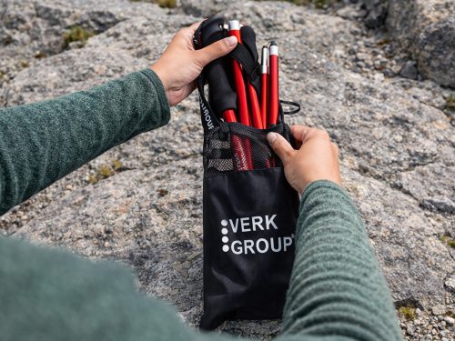 NORDIC WALKING TÚRABOT KÉSZLET TOKKAL 2db piros