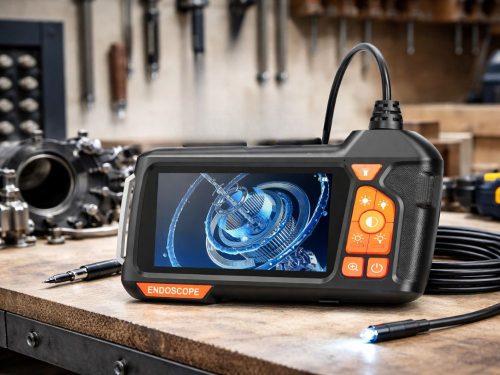 Hd 5m ip67 usb 6led-es endoszkópos ellenőrző kamera csövekhez, lcd-kijelzővel