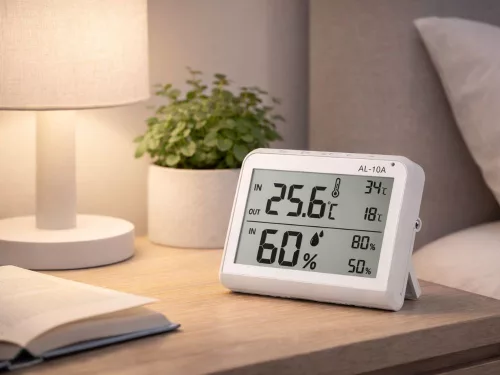 Időjárás-mérő állomás lcd-képernyős hőmérő és párásmérő és magnesztikus szobái időjárás-mérő