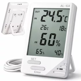   Időjárás-mérő állomás lcd-képernyős hőmérő és párásmérő és magnesztikus szobái időjárás-mérő