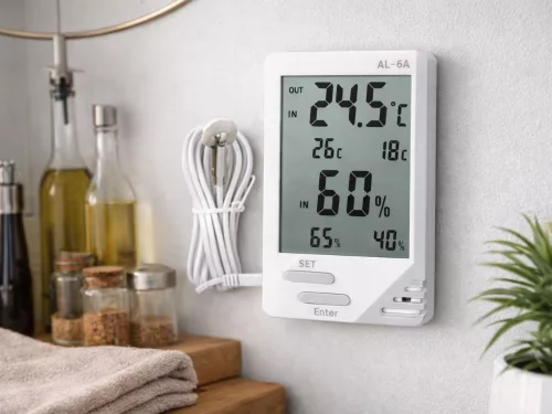 Időjárás-mérő állomás lcd-képernyős hőmérő és párásmérő és magnesztikus szobái időjárás-mérő