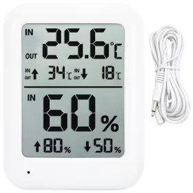   Időjárás-mérő állomás lcd-képernyős hőmérő és párásmérő és magnesztikus szobái időjárás-mérő