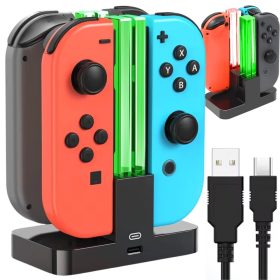   Töltőállomás 4 db joy-con-hoz nintendo switch led-es háttérvilágítással