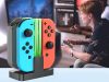 Töltőállomás 4 db joy-con-hoz nintendo switch led-es háttérvilágítással
