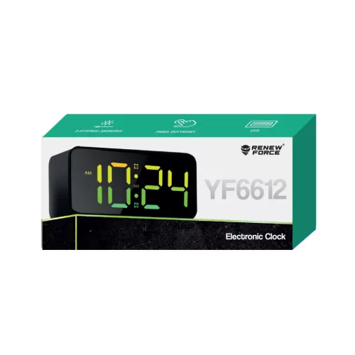 RGB ELEKTRONIKUS ÓRA YF6612-FEKETE