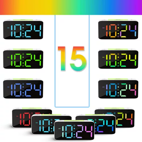 RGB ELEKTRONIKUS ÓRA YF6612-FEKETE