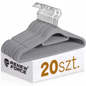 CSÚSZÁSGÁTLÓ vállfák VLV-20-SZÜRKE 20db