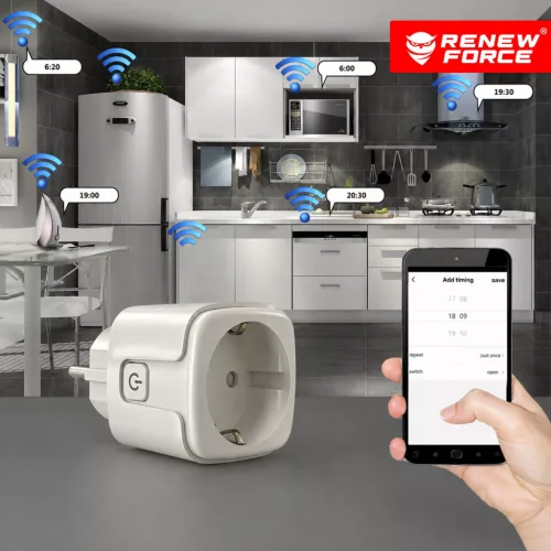 OKOS ALJZAT NAS-WR07W16-EU Távirányítás, időzítő, ütemezés és energiafogyasztás mérése