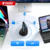 Vezeték nélküli Bluetooth + USB 2,4 GHz-es függőleges egér