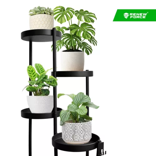 RENEW FORCE® Fém Álló Virágtartó 92 cm – 5 Virágpolc