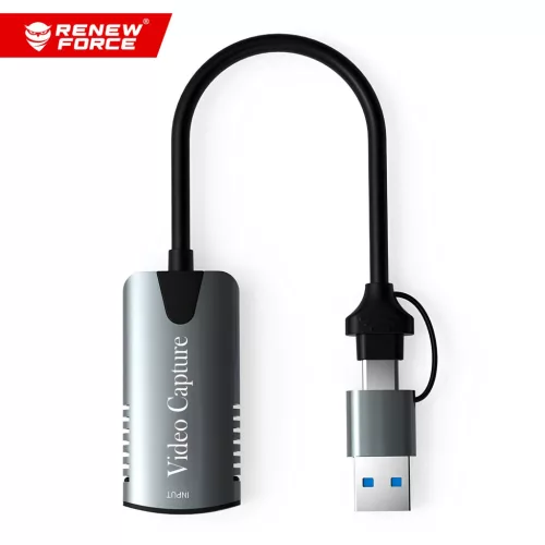 Video Grabber HDMI 2in1 RENEW FORCE USB-A és USB-C csatlakozókkal