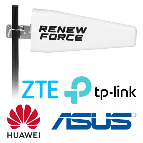 Irányított antenna Renew Force 23 dBi, 10m SRF240 kábel, 3 csatlakozós készlet, szürke
