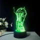 3D ÉJSZAKAI LÁMPA LIONEL MESSI HY-01-BAJNOK