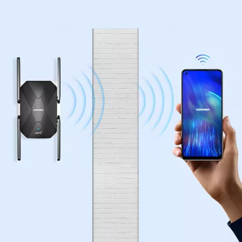 1500 Mbps sebességű WiFi 6 jelerősítő 2,4 GHz-es és 5 GHz-es támogatással