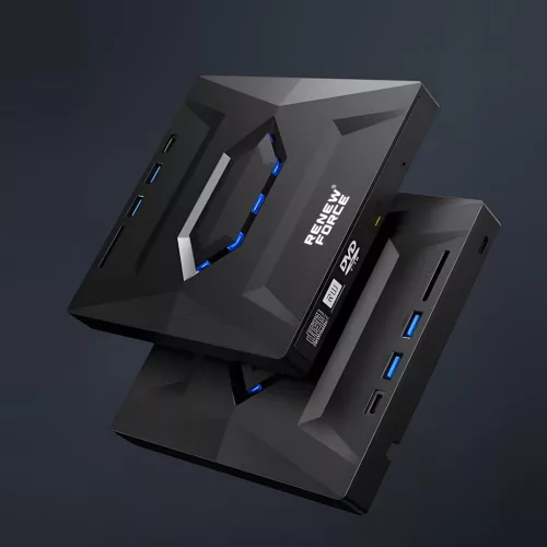 külső CD/DVD RW író USB 3.0 és SD/TF kártyaolvasóval