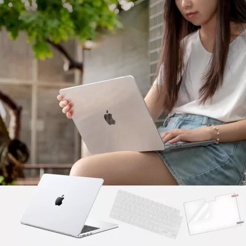 TOK + BILLENTYŰZET-VÉDŐ + FÓLIA KERAN MACBOOK AIR 13.6" MACC-14-HEZ