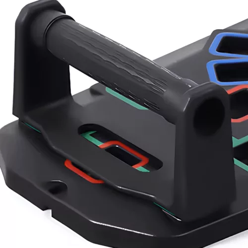 Fekvőtámasz deszka ergonomikus fogantyúkkal és színes edzészónák rendszerével