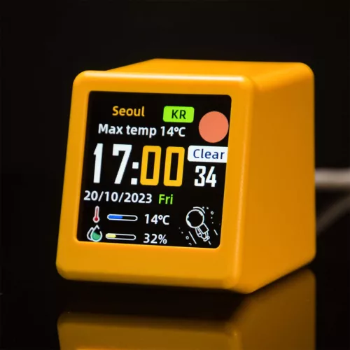 okos ébresztőóra sárga elektronikus LED órával