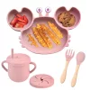 SZILIKON evőeszközkészlet GYERMEKEKNEK TAB-SET1-PINK