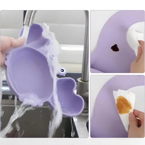 SZILIKON GYERMEK EVŐESZKÖZKÉSZLET TAB-SET1-VIOLET