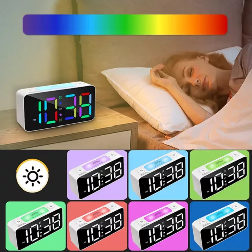 RGB ELEKTRONIKUS ÓRA YF6612-FEHÉR